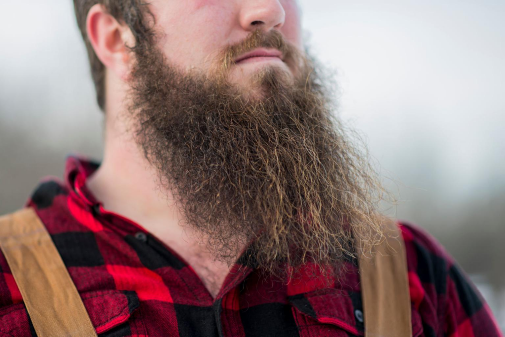 barba lenhador masculina longa e volumosa