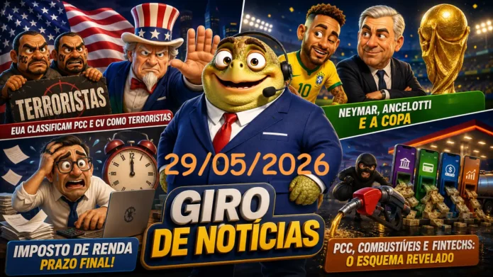 PCC como terrorista, Neymar na dúvida e o prazo do IR: o que aconteceu hoje