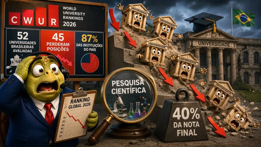 45 de 52 universidades brasileiras caem no ranking mundial