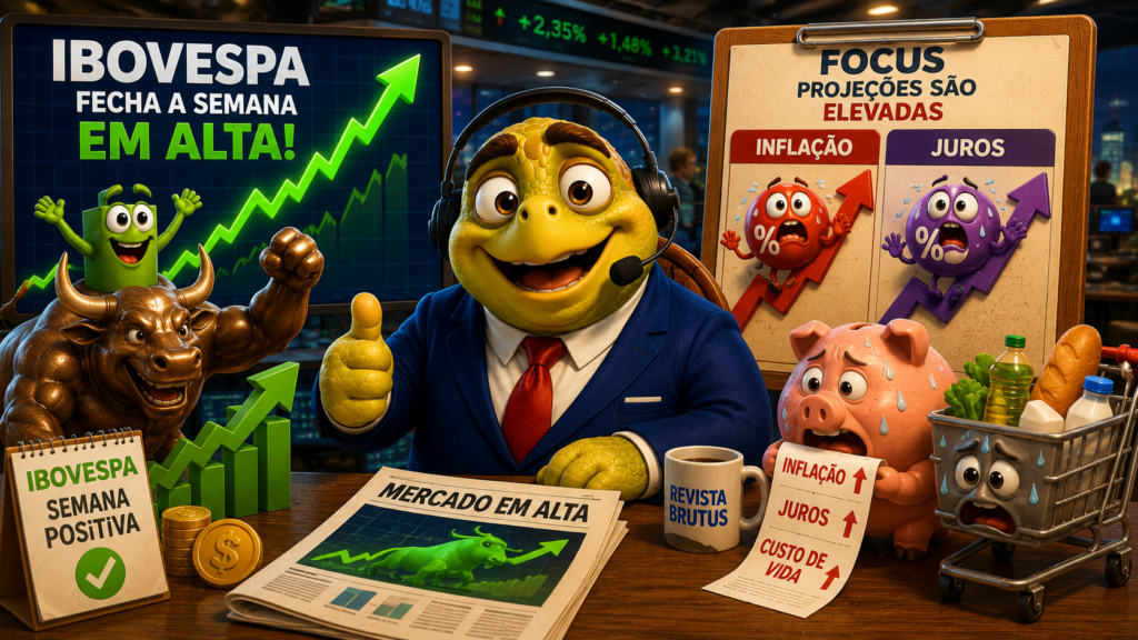 Ibovespa fecha a semana em alta e Focus eleva projeções de inflação e juros